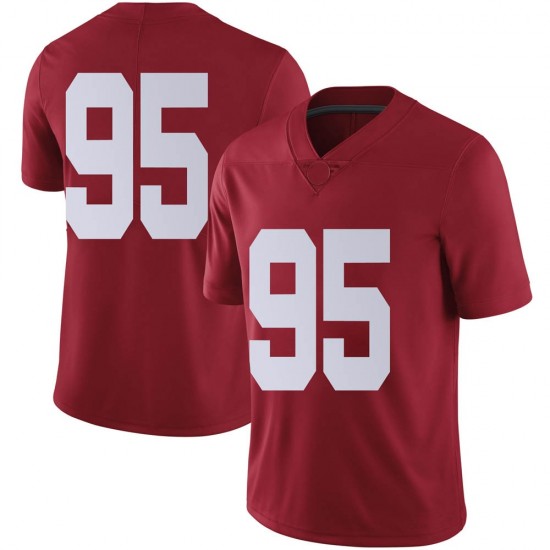Alabama Crimson Tide Men's Ishmael Sopsher #95 No Name Crimson NCAA Nike Authentic Stitched College Football Jersey ER16U03VC